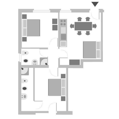 Wohnung für 6 Personen 