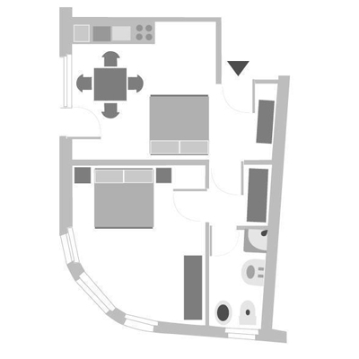 Wohnung für 4 oder 5 Personen 